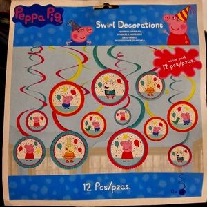 NWT Peppa Pig Swirl Decorations from Party City